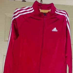 Burgundy Adidas woman's jacket